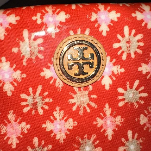 NWT Tory Burch Brigitte Cosmetic Case Poppy Red - Picture 5 of 7